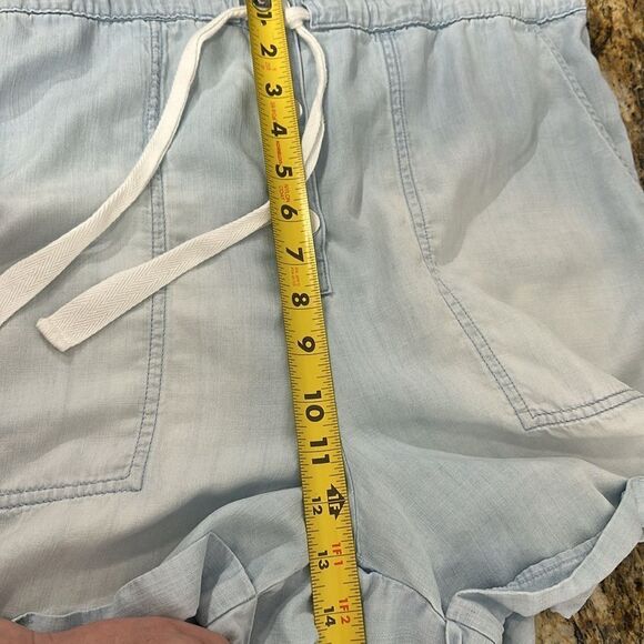 Cloth & Stone Rolled-Hem Short Sleeve Utility Romper In Light Blue Size L - Picture 11 of 11